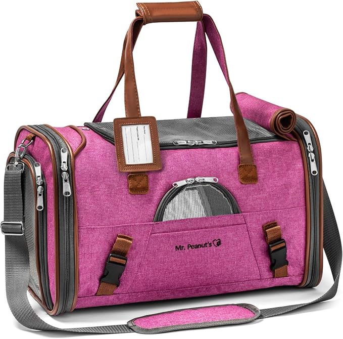 Mr. Peanut's Airline Approved Soft Sided Pet Carrier, Low Profile Gold Series by MrPeanuts