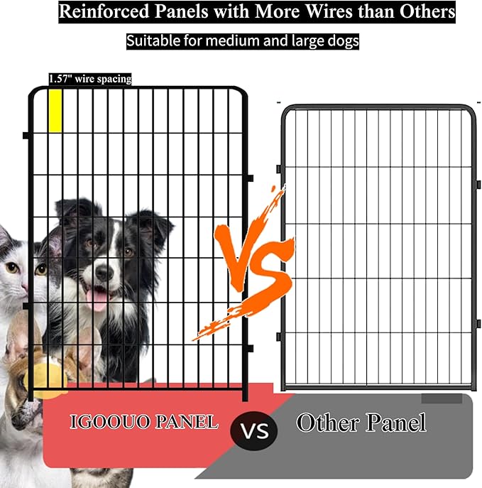 Portable Dog Fence Outdoor for Yard 36'' High, Dog Playpen - Image 4