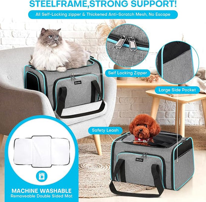 Premium Pet Carrier – Dog & Cat Travel Bag, Airline Approved, Soft-Sided Design - Image 4