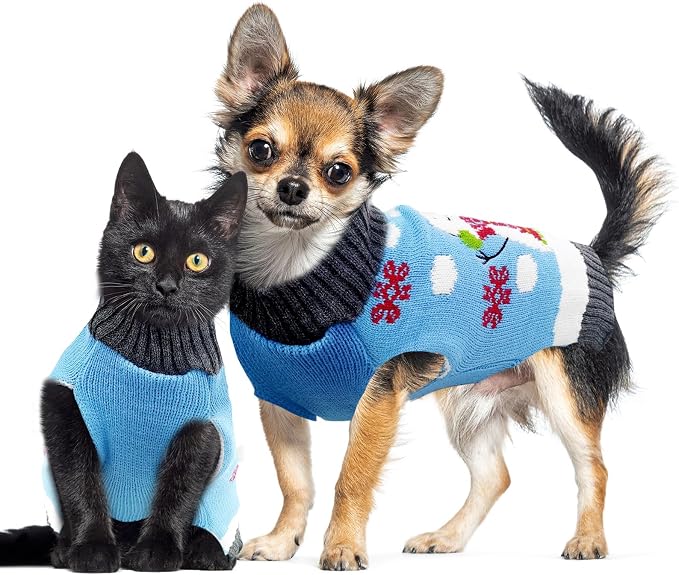 Pet Christmas Dog Sweaters Cute Animal Snowman Printed Puppy Xmas Costumes - Image 2