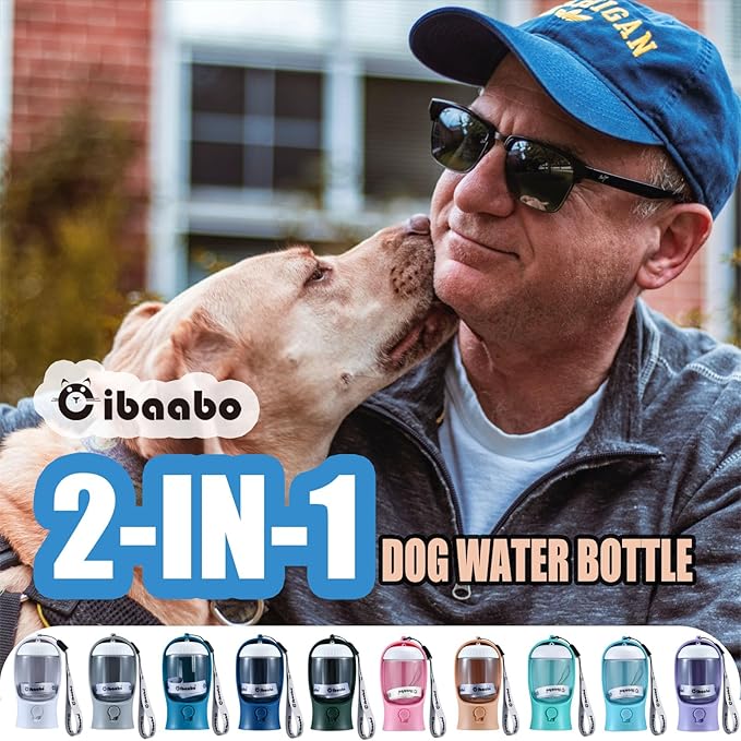 Dog Water Bottle with Food Container, Travel Puppy Water Bowl, Portable Pet - Image 2