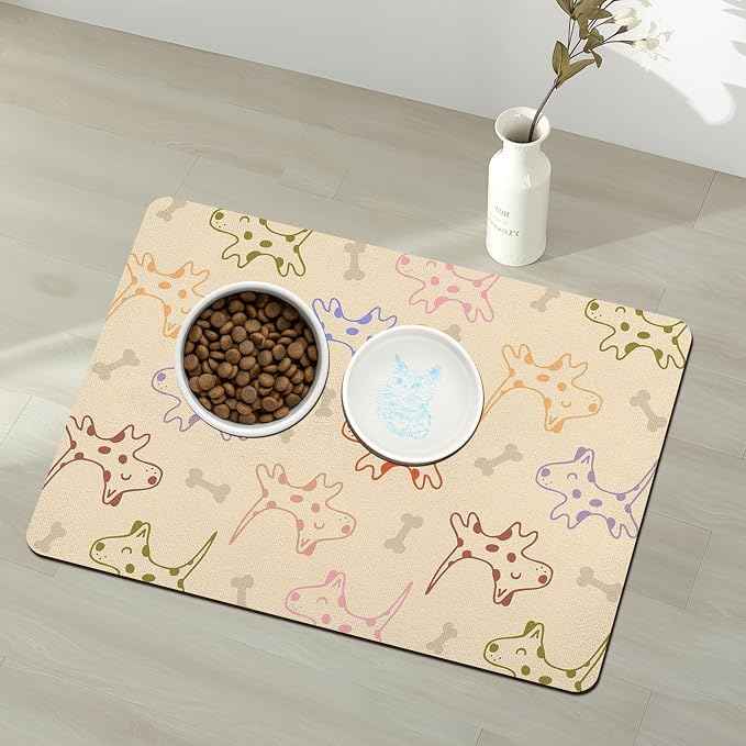 Pet Feeding Mat for Floors Waterproof Dog Mat for Food and Water Absorbent - Image 9