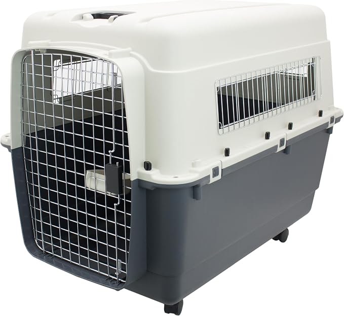 SportPet Designs Plastic Kennels Rolling Plastic Airline Approved Wire Door by SportPetDesigns
