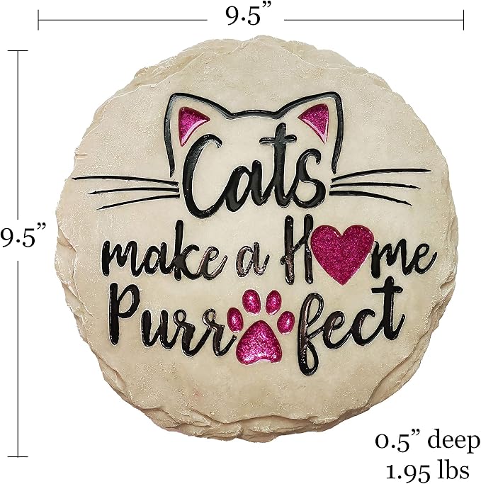 Spoontiques - Garden Décor - Cats Make a Home Purrfect Stepping Stone - - Image 5