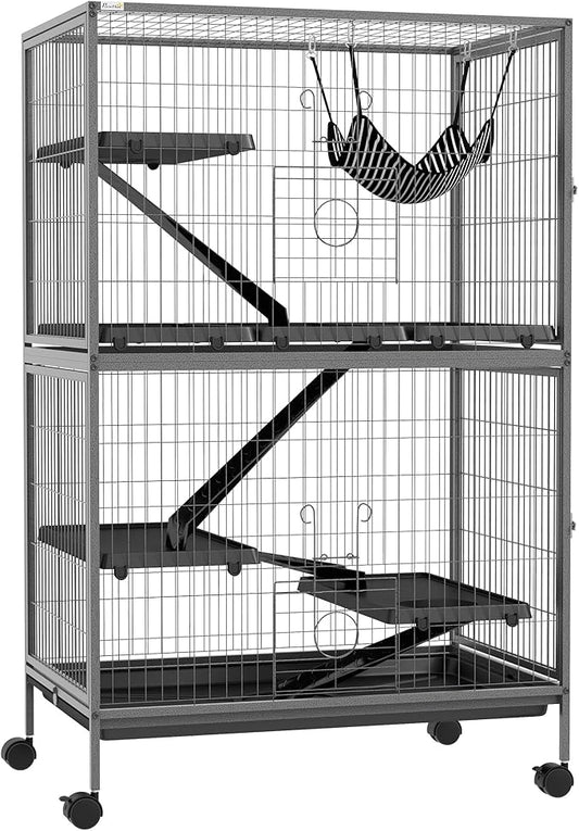 PawHut 50" 5-Tier Small Animal Cage, Ferret Cage, Large Chinchilla Cage by PawHut