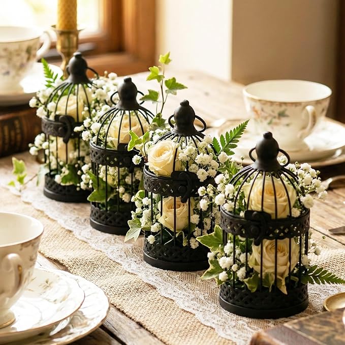 VELA LANTERNS 6" Birdcage Decor Candle Holder Lantern Decorative Table - Image 6