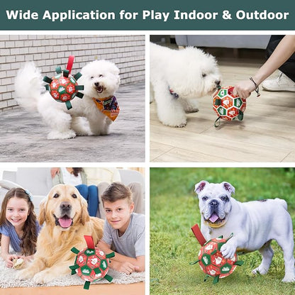 QDAN Christmas Dog Toys: Soccer Ball - Image 5