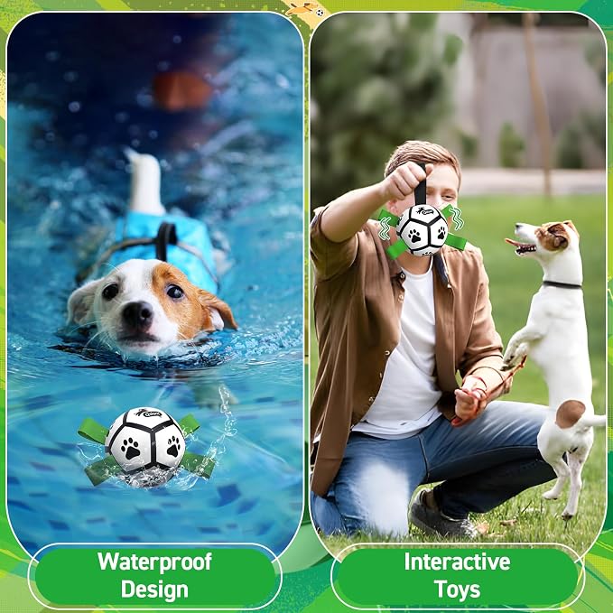 QDAN Dog Toys Balls with Bell Inside, Squeaky Dog Balls - Image 5