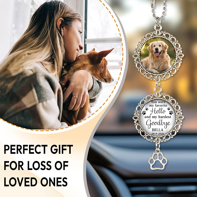 Hyturtle Personalized Pet Memorial Car Hanging Ornament - Image 3