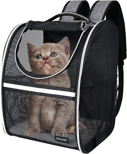 BAGLHER Pet Carrier Backpack, Ventilated Design, Pet Travel Backpack by BAGLHER
