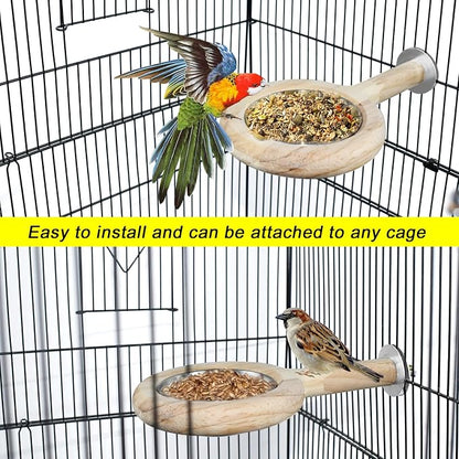 ASOCEA 2 Pack Bird Perch Feeding Cup, Bowls - Image 7
