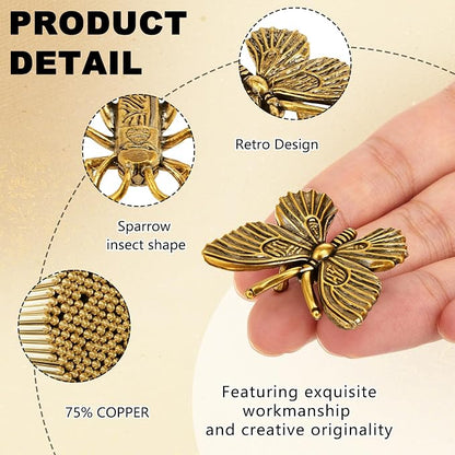 Moxweyeni 4 Pcs Mini Bird Bath Copper Ornaments Bird Bath Purification Disk - Image 4
