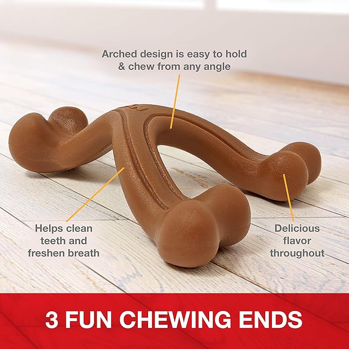 Nylabone Ergonomic Hold Wishbone Power Chew Toy - Image 7