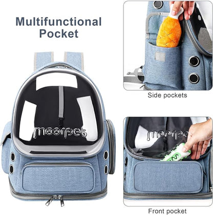 Cat Backpack Carrier, Breathable Cat Bubble Backpack Large Space Cat Carrier - Image 3