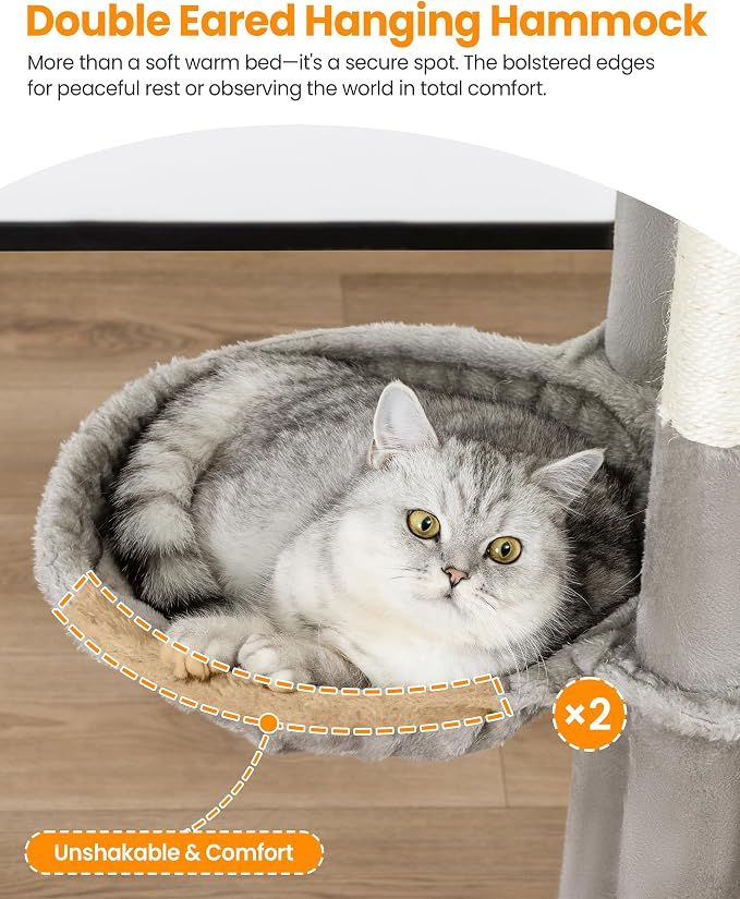 Extra Large Cat Tree, 84 Inch XXL Giant Cat Tower - Image 4