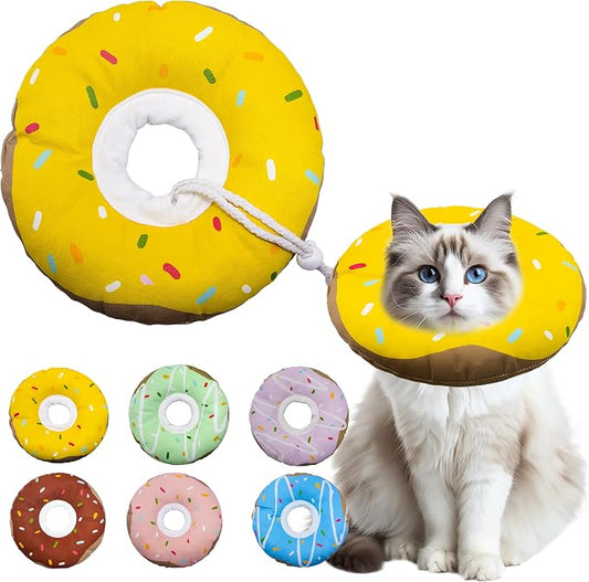 Cat Cone Collar Soft, Adjustable Cat Recovery Collar Kitten Cones to Stop by Seyezo