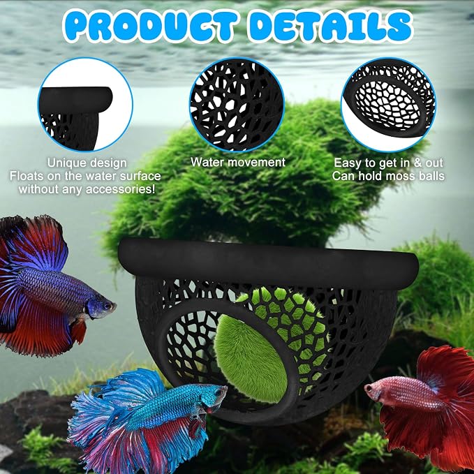 Floating Betta Hide & Shrimp Cave – 3D Printed Aquarium Decor, Feeding Ring & - Image 6