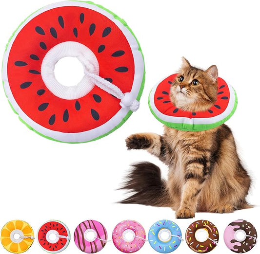 Cat Cone Collar Soft, Adjustable Cat Recovery Collars Kitten Cones to Stop by Seyezo