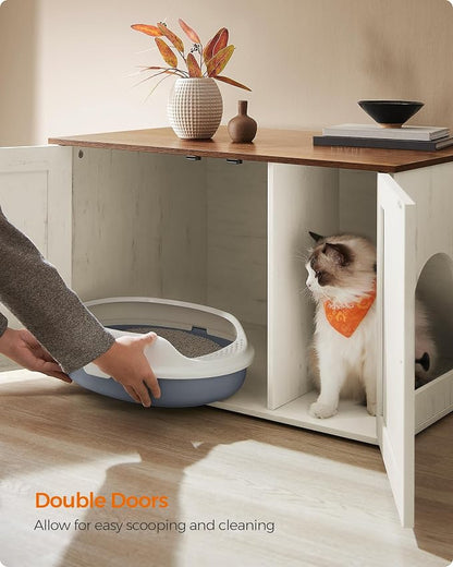 Feandrea Cat Litter Box Enclosure, Litter Box Furniture Hidden - Image 8