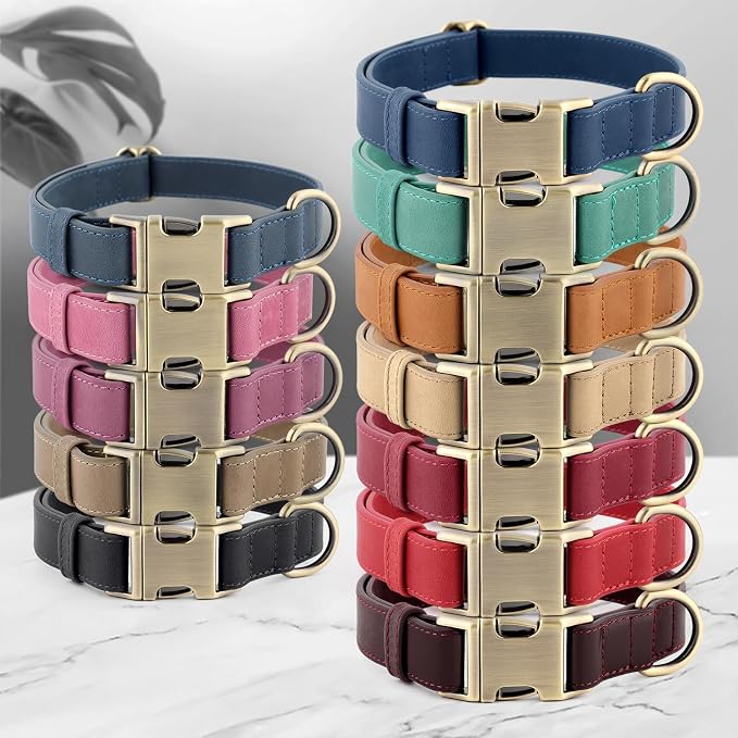 Plutus Pet Genuine Leather Dog Collar – Adjustable Pet Collar - Image 8