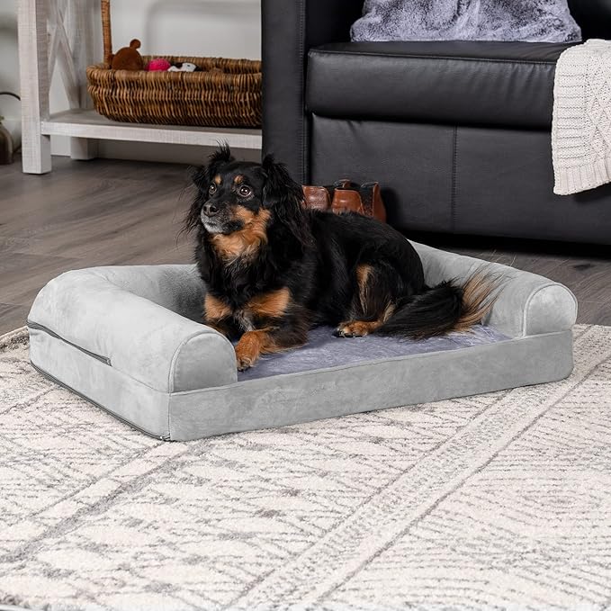 Furhaven Orthopedic Dog Bed for Medium/Small Dogs w/ Removable Bolsters & - Image 2