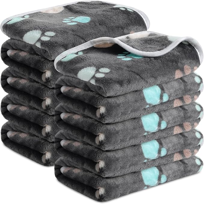 Tegeme 8 Pcs Fleece Dog Blankets by Tegeme