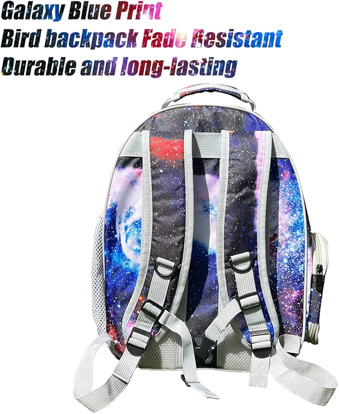 Galaxy Blue Bird Carrier Backpack - Image 3