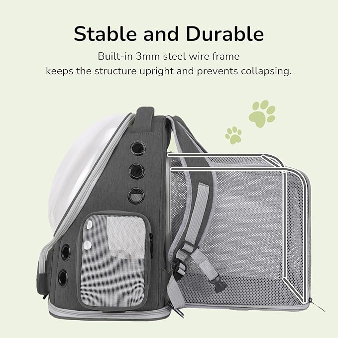 Cat Backpack Carrier for Large Cats, Expandable Cat Bubble Backpack, Dog - Image 4