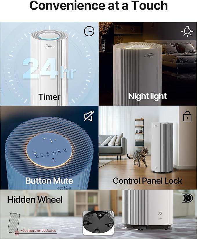 COWAY Air Purifier for Large Room Whole Home Up to 3, 285 ft², HEPA Filter for - Image 12