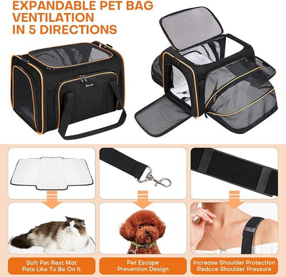 Premium Pet Carrier – Dog & Cat Travel Bag, Airline Approved, Soft-Sided Design - Image 5