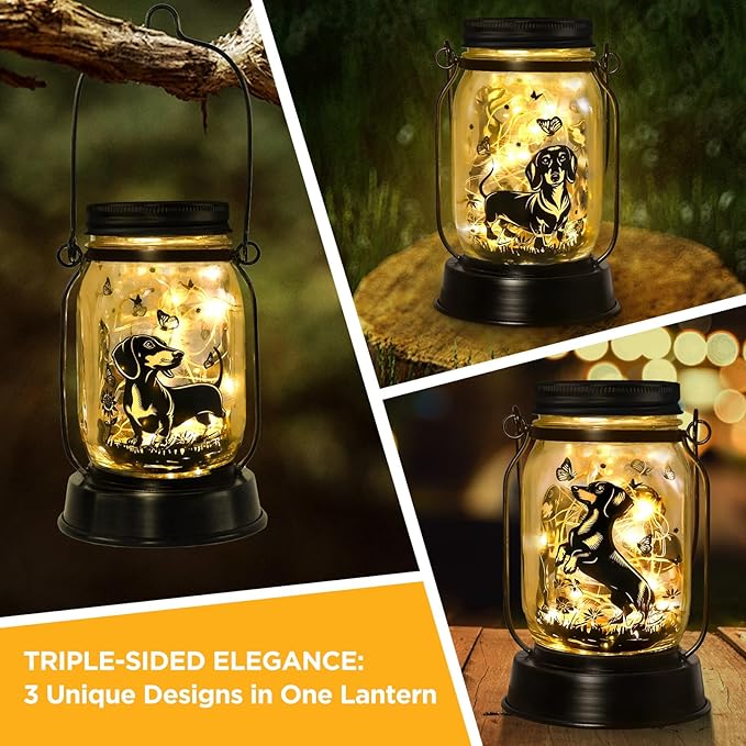 Dachshund Gifts for Women/Men Dachshund Solar Lanterns Mom Birthday Wiener Dog - Image 3