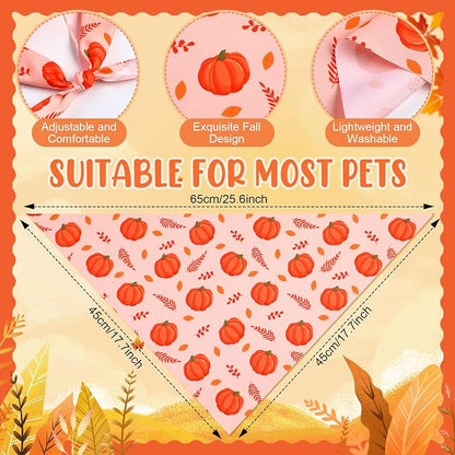 Weewooday 50 Pcs Thanksgiving Fall Dog Bandanas Bulk - Image 3