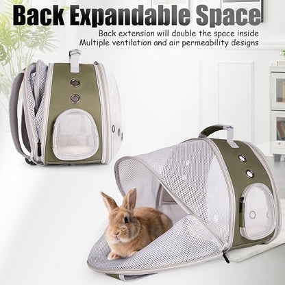 Back Expandable Backpack for Small Animals, Portable Travel Bag Breathable Pet - Image 2