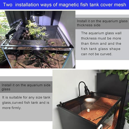 Magnetic Aquarium Anti-Jumping net Cover mesh to Protect Fish Jumping Out of - Image 4