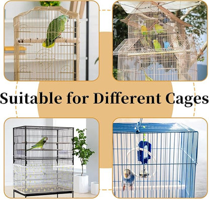 Daoeny Large Bird Cage Cover, Bird Cage Seed Catcher, Adjustable Soft Nylon - Image 7