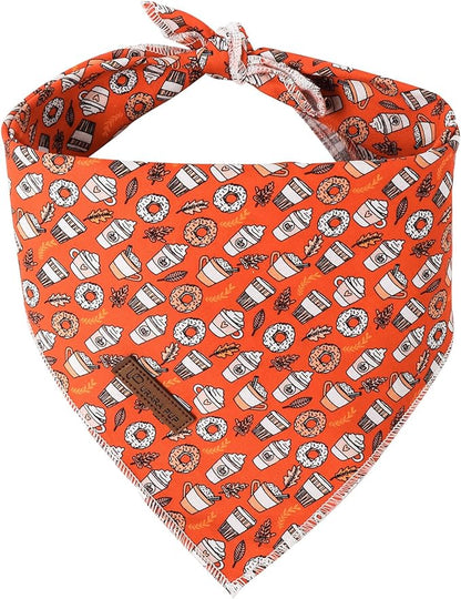 Fall Dog Bandana, Autumn Triangle Bid Scarf by UPURARAPUP