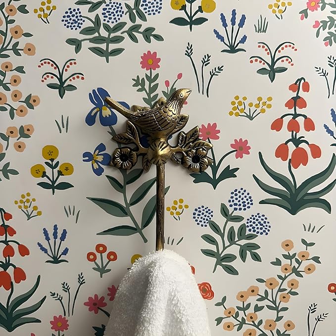 STYLENT Decor Solid Brass Bird Antique Towel Hook Bathroom Accessories Retro - Image 2