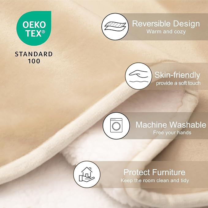 gogobunny Dog Blanket, Waterproof Reversible Sherpa Fleece Throw Blanket - Image 3