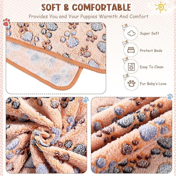 Tatuo 4 Pcs Dog Blanket for Pet Cat Blankets Indoor Puppy Teething Stuff Toys - Image 6