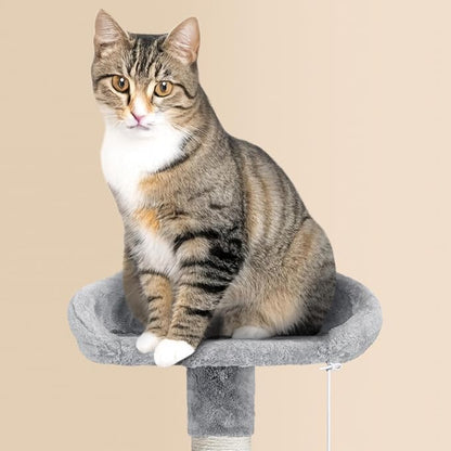 Yaheetech 64.5in Extra Large Multi-Level Cat Tree Kittens Play House Condo - Image 4