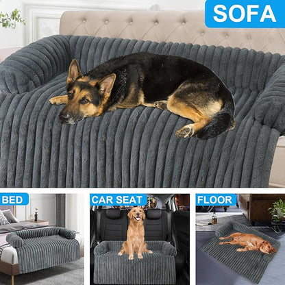 Wn's Day Luxurious Dog Couch Bed, Washable Calming Dog Couch Cover, Removable - Image 5