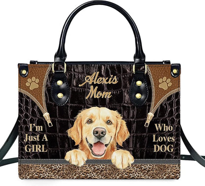 Personalized Pet Mom Leather Handbag – Custom Name Dog Cat Photo Purse - Image 7