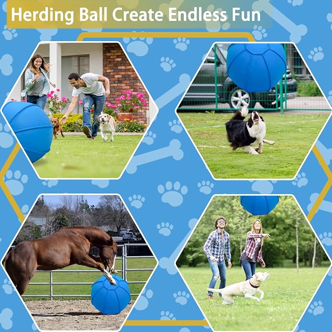 Herding Ball for Dogs, Dual Layered Herding Dog Ball Set for Australian Shepherd - Image 3