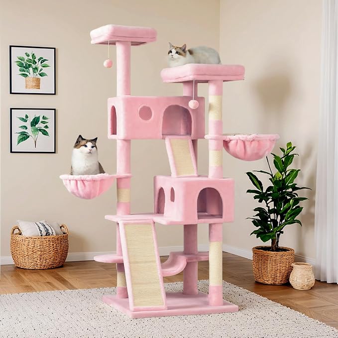 WEEWAY Cat Tree Tower for Indoor Cats, Stand House Condo Cave, Sisal Scratching by WEEWAY