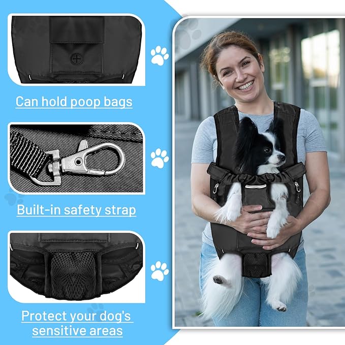 Petmolico Pet Dog Carrier Backpack, Adjustable Dog Legs-Out Front Backpack - Image 4
