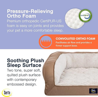 Serta Orthopedic Quilted Couch Dog Bed - Image 4