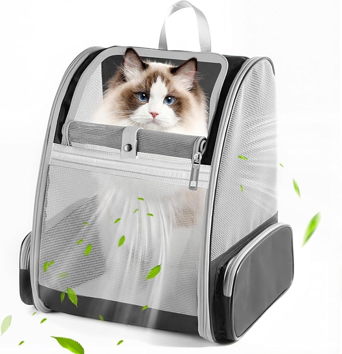 Cat Backpack Carrier, Pet Backpack Carrier Cats and Small Dogs, Collapsible by Unknown