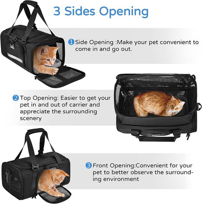 Airline Approved Pet Carrier, Collapsible Cat Carrier, Expandable Dog Carrier - Image 7