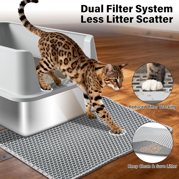 Stainless Steel Litter Box, XL Metal Litter Box - Image 3