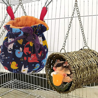 Dnoifne Sugar Glider Hanging Bed House, Sugar Glider Hamster Sleeping Pouch - Image 4
